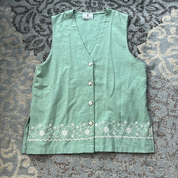 Vintage Cape Cod Sportswear Vest & Pant Set Mint Green 16 - Picture 2 of 12